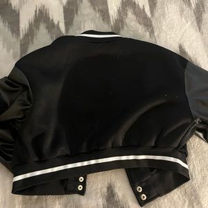 shein bomber/varsity jacket cropped
